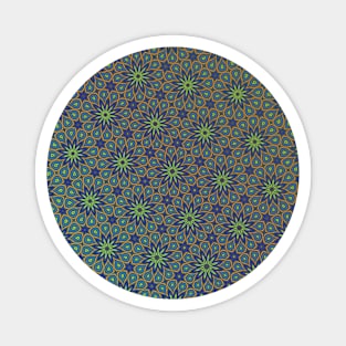 Abstract Pattern with Green Stars Magnet